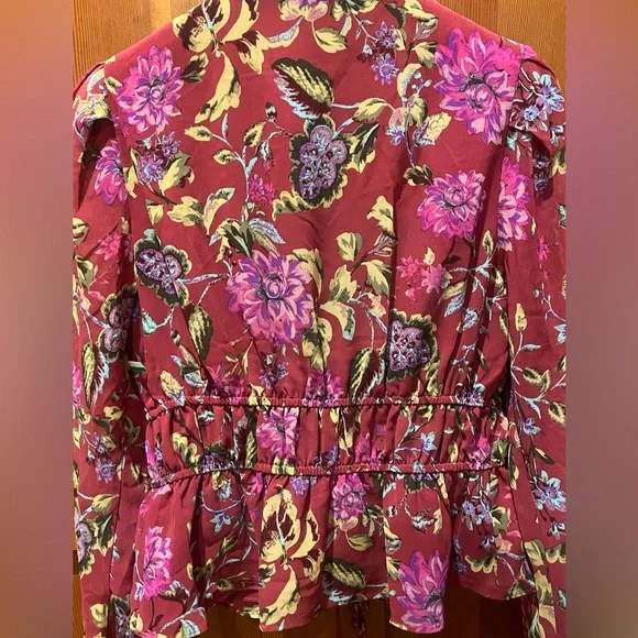 Wayf Floral Tie Front Long Sleeve Blouse / Cardigan - Picture 11 of 13